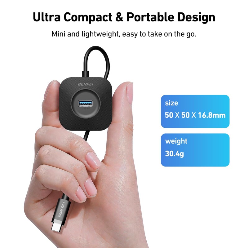 BENFEI USB C Hub, 4 Ports USB 3.0 Hub with