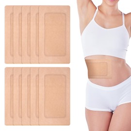 10Pcs Disposable Castor Oil Packs for Stomach, Disposable Castor Oil Patches Organic Castor Oil Pack Wrap for Women, Self Adhesive Belly Wrap For Castor Oil Wrap Stomach Liver(Oil Not Included)