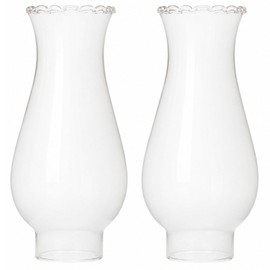 GXFCCYXT 2 Pcs 1 1/4 Inch Base by 5 Inch Height Tiny Oil Lamp Chimney Kerosene Lamp Shade Oil Lamp Glass Replacement for Miniature Oil Lamps