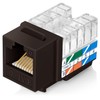 Everest Media Solutions 90° Angled CAT6 Keystone Jack in Brown