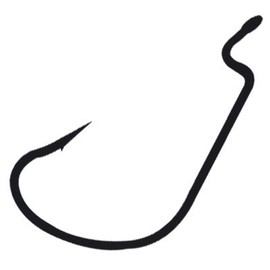 Gamakatsu Worm 314 Hook - 6 Offset Hooks for Rubber Fish & Jigs, Fishing Hooks for Rubber Jigs & Creature Baits, Jig Hooks for Rubber Bait, Size: 1