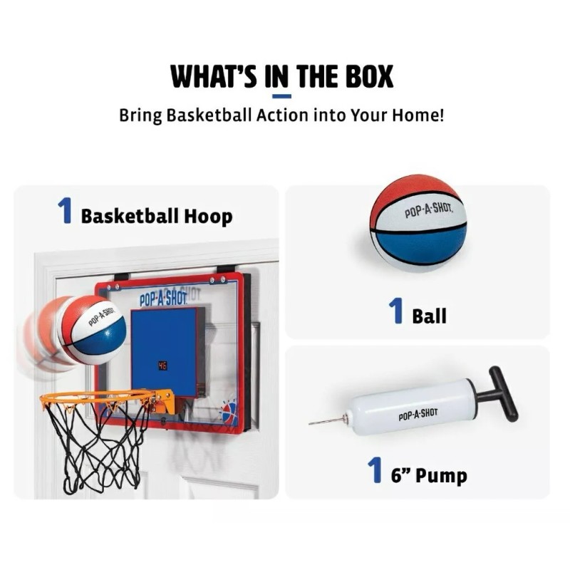 POP-A-SHOT Slam Dunk Basketball With Led Scoring and Sounds New!
