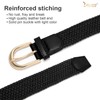 JASGOOD Braided Canvas Stretch Belt Elastic Casual Belt for Men