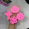 zYoung 4 Pcs Small Chocolate Molds Baptism Cake Decorations Cross
