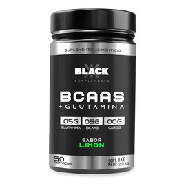 Black Supplements Aminoácidos Bcaas  Glutamina 1kg Sabores