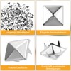 Notoke Pack of 100 Square Metal Rivets for Leather, Pyramid