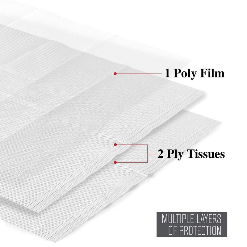 Peakloong 125 Pcs 3 Ply Disposable Tattoo Tablecloth Napkins Waterproof