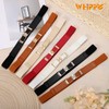 WHIPPY 2 Pack Women Skinny Elastic Belts Ladies Thin Stretch