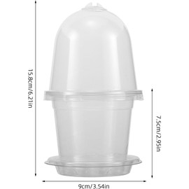 ibasenice 10 macetas de vivero: recipientes de plástico para germinación de Semillas - Vasos para Plantas jóvenes con Tapa Transparente para jardinería doméstica, Oficina, Hotel e Invernadero