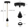 ASCMZOS Hemp Rope Pendant Light Kit, Boho Pendant Light Fixture