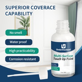 Waterbased Tile Paint,Semi-Gloss White Porcelain Sink Touch Up Paint, High-Gloss Porcelain Repair Paint & Appliance Paint for Chips, Scratches, Cracks and Spots on Enamel, Acrylic, Porcelain, Sinks,Tubs, Bathtub,Metal