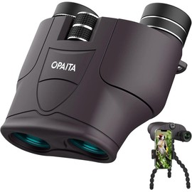 12x25 Ultra HD Binoculars for Adults with Phone Adapter and Flexible Tripod, Edge-to-Edge Sharpness Binoculars with Wide Angle Field of View, Smart Focus Compact Binoculars for Bird Watching Hunting