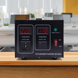 YIPONYT 500 Watt Voltage Transformer Converter, Step Up/Down Convert from 110-120 Volt to 220-240 Volt and from 220-240 Volt to 110-120 Volt, Heavy Duty Voltage Converter (500w)