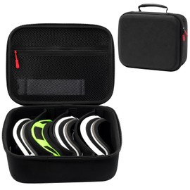 ProCase Large Hard Case for Multiple Ski Goggles, Travel Carrying Snow Goggles Bag Cover with Extra Lens Storage -Black