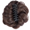 Rose bud Messy Bun Hair Pieces for Women Medium Brown