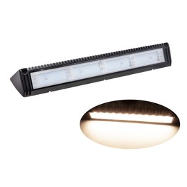 Raycharm 18" RV Exterior LED Awning Light Fixture, 40° Down Angle Flood Beam, 3000K Warm-White Super Bright, 12V/24V DC, High Lumen Output Low Current Draw, Aluminum Housing Black Finish, 1-Pack