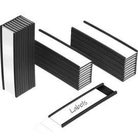 Outus 30 Pcs Magnetic Labels Holders Magnetic Tool Box Labels with 30 Pcs Protective Films and 60 Replacement Blank Paper Strips for Metal Shelf, Shelf Bin, Drawer 3 x 0.8 Inch