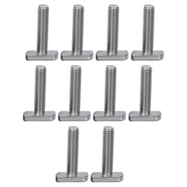 A, 10 Pieces T Rail Bolts Complete Set for Pro Ride Bike Carrier, Hammer Head T Bolts with Hex Flange Nuts, for Aluminium Profile & Photovoltaic Solar Panels