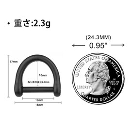 TISUR Key Ring Titanium D-Ring Key Car Motorcycle Keychain Cute Smart Key Keychain with Driver, Black/S *1+L *1