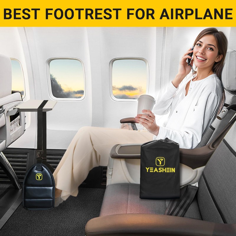 Airplane Foot Rest with Memory Foam Desk Foot Hammock Travel