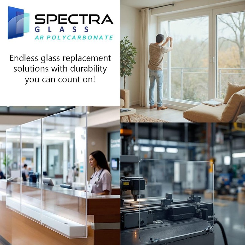 Clear Abrasion Resistant AR2 Polycarbonate Plastic Sheet. Stronger Than Plexiglass