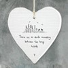 East of India Hanging Heart Gift Two Loving Hearts