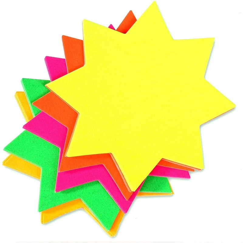 Premier Stationery H2752035 Premier Depot 2.5-Inch Flash Star Card (Pack