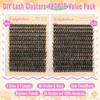 calphdiar Lash Clusters 60D+80D Thick Individual Eyelashes 480PCS Wispy Cluster