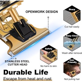 Electric Hair Clipper, Professional Cordless Hair Clipper Retro, Zero Gap Cordless Hair Clipper - Easy to Clean for Men and Women (Dragon)