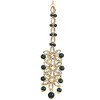 Aheli Pearl Crystal Floral Pendiente Maang Tikka Set para mujer