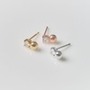 Gold&Deer 14K Goldfield Mini Cubic Ball Point Earrings Rose Gold