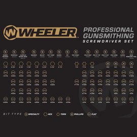 Wheeler 89 Piece Gunsmithing Screwdriver Set with Durable Construction and Storage Case for Gunsmithing and Maintenance