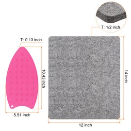 sourcing map Wool Pressing Mat 14" x 12" Wool Ironing Pad Sewing Notions for Crafts Quilter Quilting