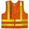 NYCTA Style Contractor High Visibility Reflective Safety Vest Zipper &