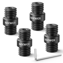 NEEWER Rod Connection 15 mm, Pack of 4, M12 x 1.5 Connection for Extension Rod on Shoulder Platform and Video Platform, Only for NEEWER Aluminium Alloy Rods 15 mm, SR020