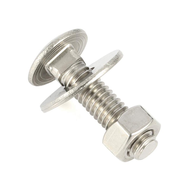 5/16-18 x 1-1/4" Carriage Bolts and Nuts Kit, Round Head