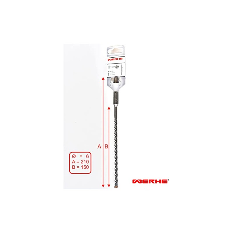 WERHE ® SDS Plus Professional 10-Piece Concrete Drill Bit 6