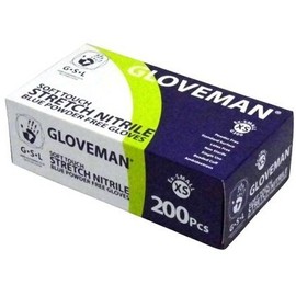 Gloveman Blue Nitrile Gloves (Box of 200) (Large)