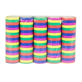 Boland 76050 Streamers, 5 Colours, Length 400 cm, Flame Retardant, Multicoloured, Carnival, Birthday, Decoration, Disco, Children's Birthday, Nursery, Garden Party, Theme Party, Pack of 5