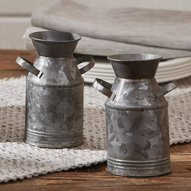 Park Designs Galvanized Milk Can Salt & Pepper Set