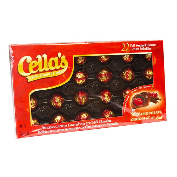 Cella's - Milk Chocolate Covered Cherry - Deluxe Gift Box, 22 Count