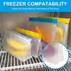 PATIKIL 11"x2"x10.6" Reusable Freezer Bag, 2 Pcs Leakproof Zip Food