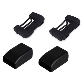 Car Seat Belt Buckle Covers, Seat Belt Clips Cover Protector for Car Safety Durable Silica Gel Anti-Scratch Protective Sleeve, Universal 2 Sets/4 Pcs Black