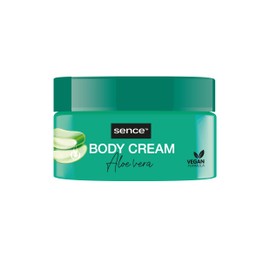 Sence Aloe Vera Body Cream,Vegan Skincare, mit Vitamin A, Vitamin C und Aloe Vera Saft, Aloe Vera Hautcreme Bodylotion Creme, spendet Ihrer Haut Feuchtigkei und Glanz (1 x 200ml)