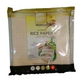 Rice paper for spring rolls, square, 50 sheets, 500 g, oriental food, rice paper, spring rolls, square, 19 cm x 19 cm