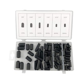 STARTIST 80 Pack Rubber Vacuum Cap Assortment Set 5/32" to 3/8" 6 Size Spare Parts