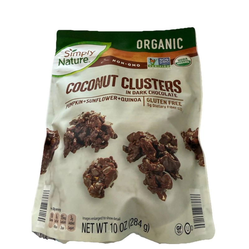 Simply Nature Coconut Clusters Dark Chocolate Pumpkin Sunflower Quinoa Non