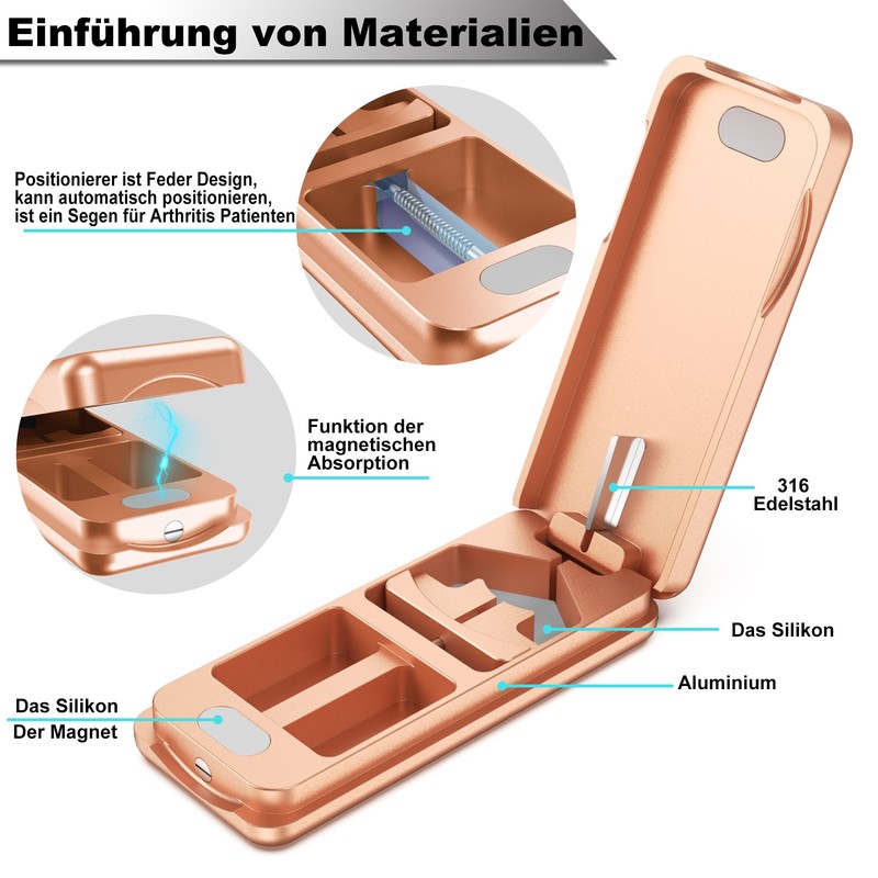 HQEUZ Aluminium Tablet Divider for Small and Large Pills Tablet