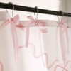 Luxape Luxape Bow Shower Curtain, Coquette Handcrafted Bow Tie Bath