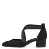 Tamaris Women's Court Shoes with Strappy Leather Block Heel, black